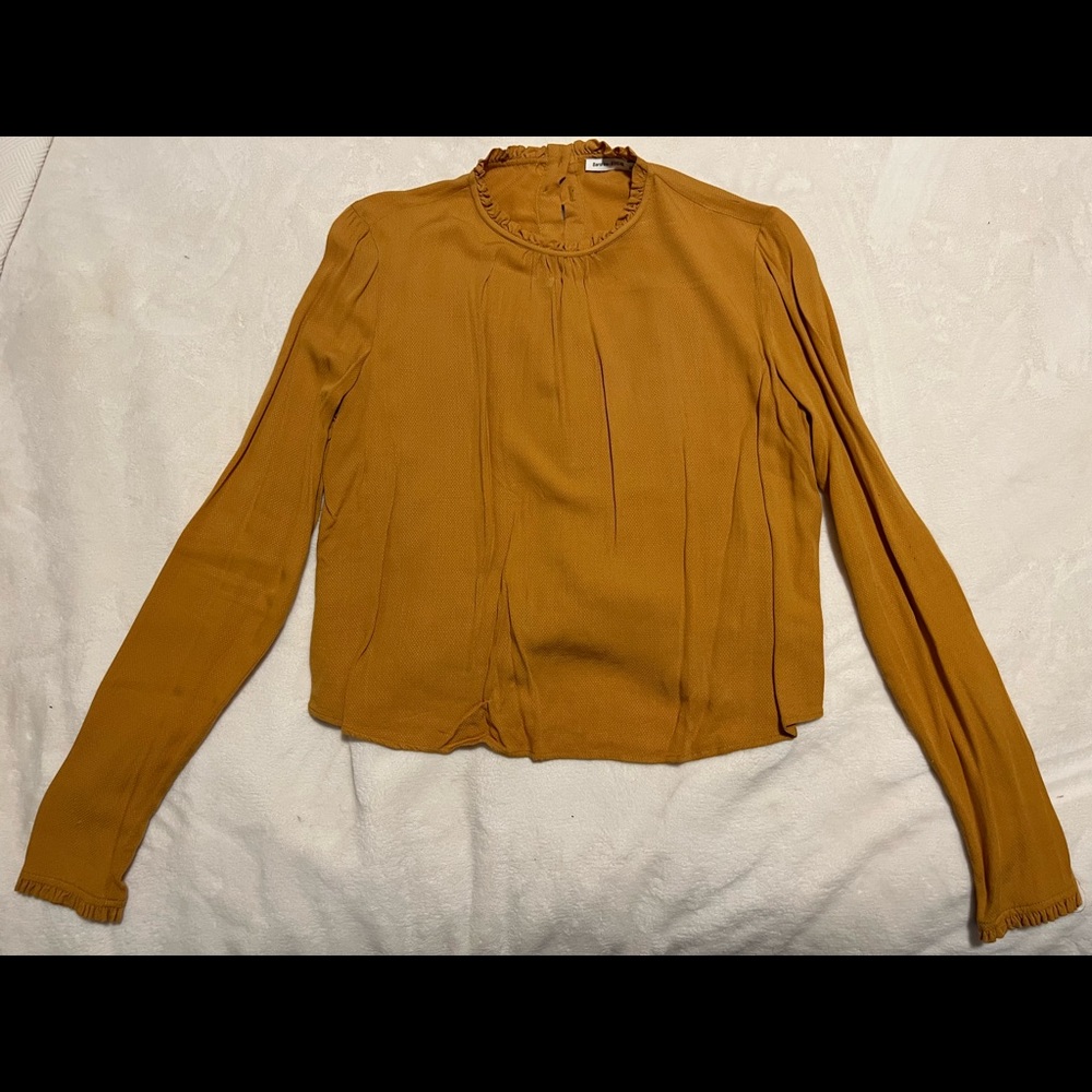 Mustard yellow size small blouse
